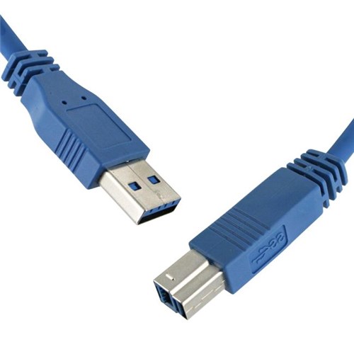 USB 3.0 Printer Cable 2m Blue Type A Male to Type B Male